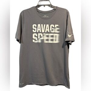 NIKE Men’s Savage Speed Dri-Fit T-Shirt Sz Large Gray